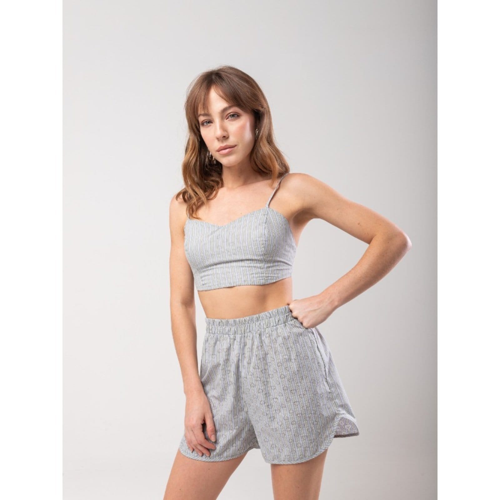 Vista principal Sawary Fashion Short Listrado Coração Sawary Fashion listra