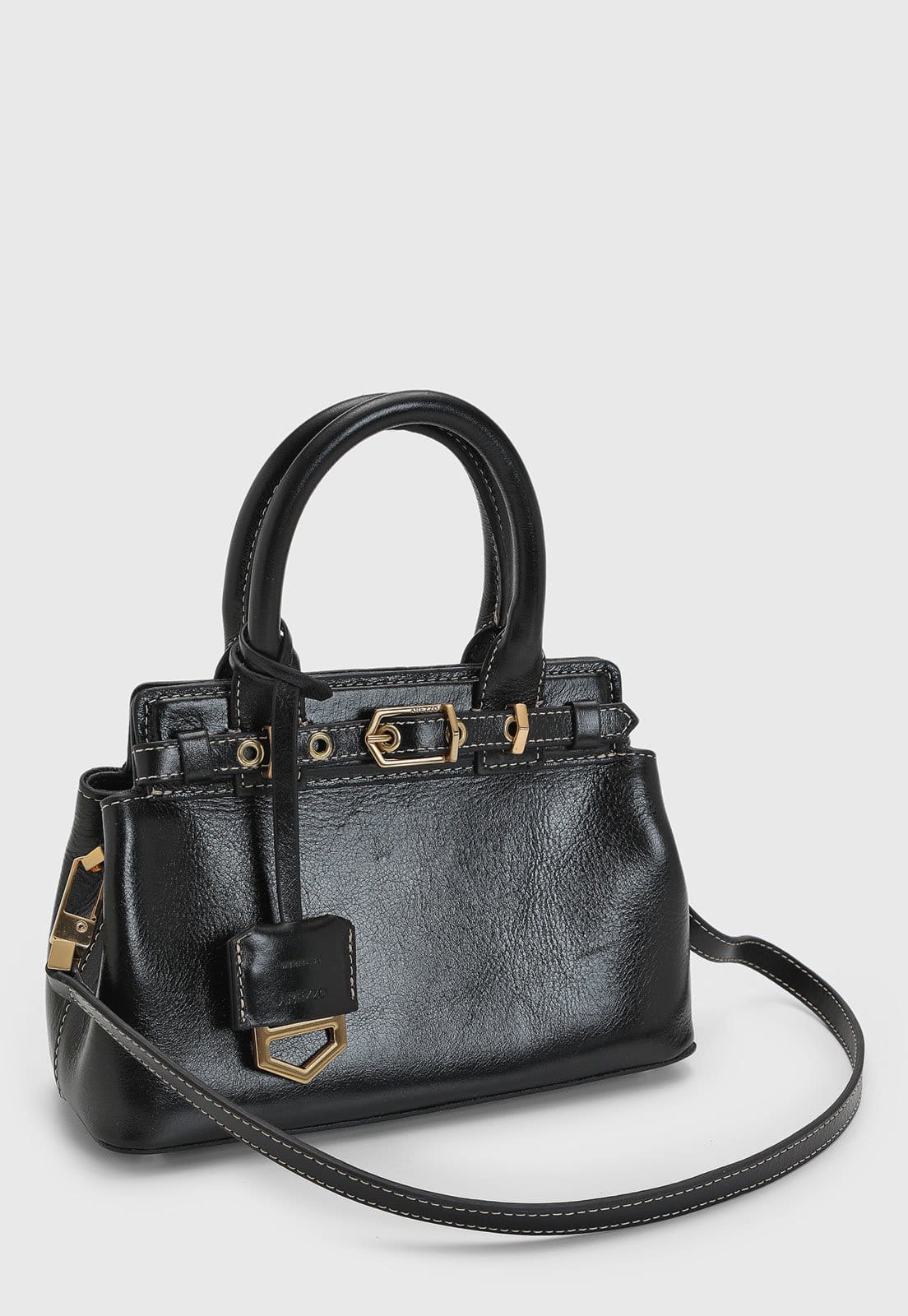 Vista 2 Bolsa Feminina Arezzo Média Alça Opcional Preta Arezzo preto