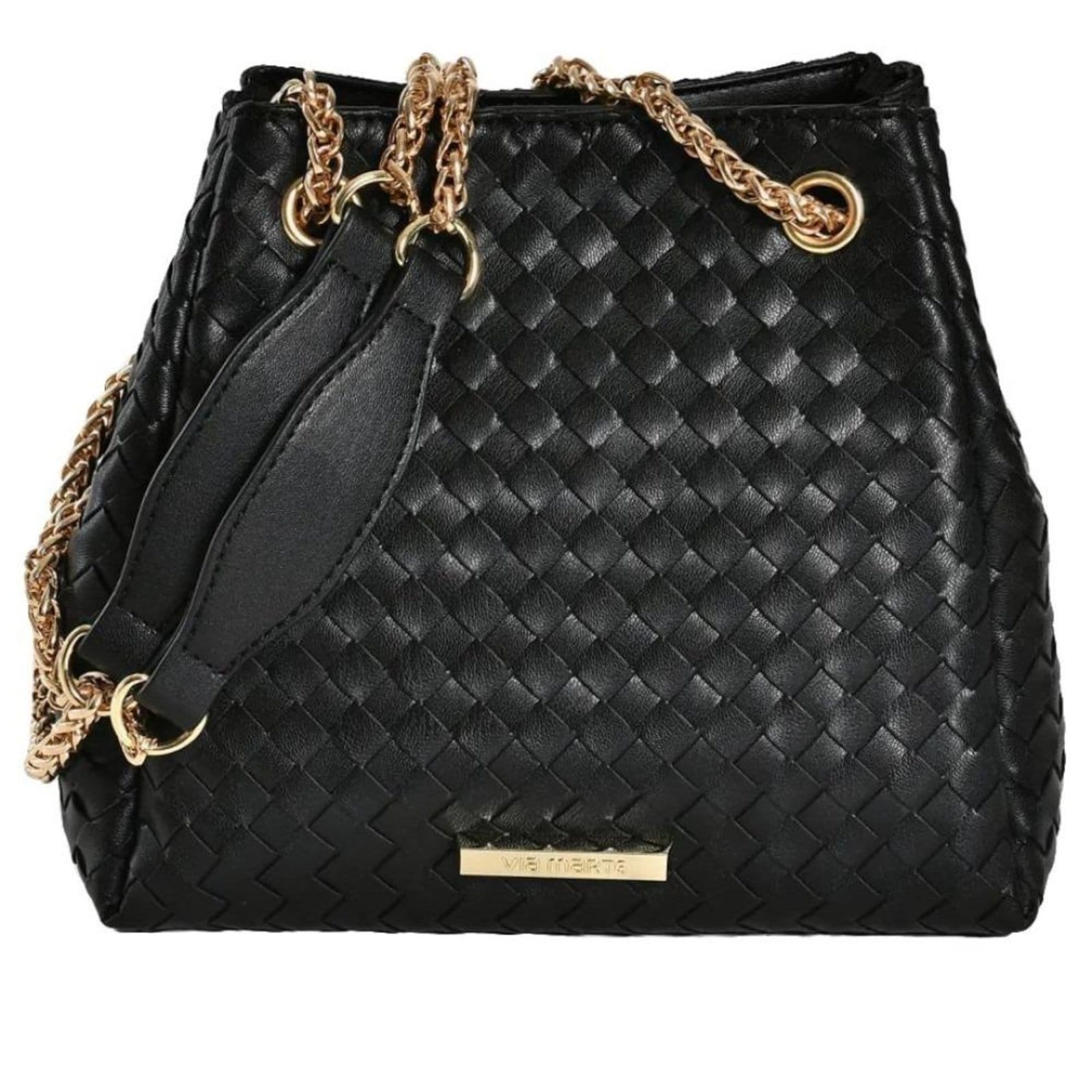 Bolsa Feminina Via Marte em Bucket Tressê B2-712-01 Preto
