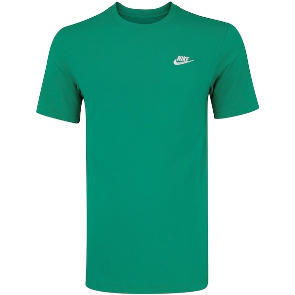 Imagem principal Camiseta Básica Nike Club Logo Pequeno Masculina Nike VERDE CLARO/BRANCO