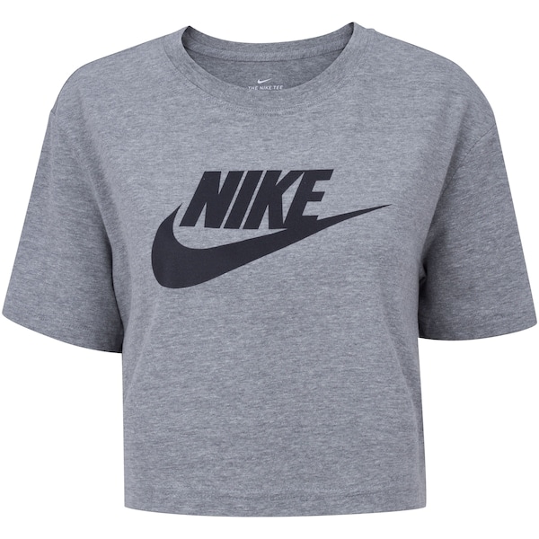 Imagem principal Blusa Cropped Nike Tee Sportswear Essential - Feminina Nike CINZA/PRETO