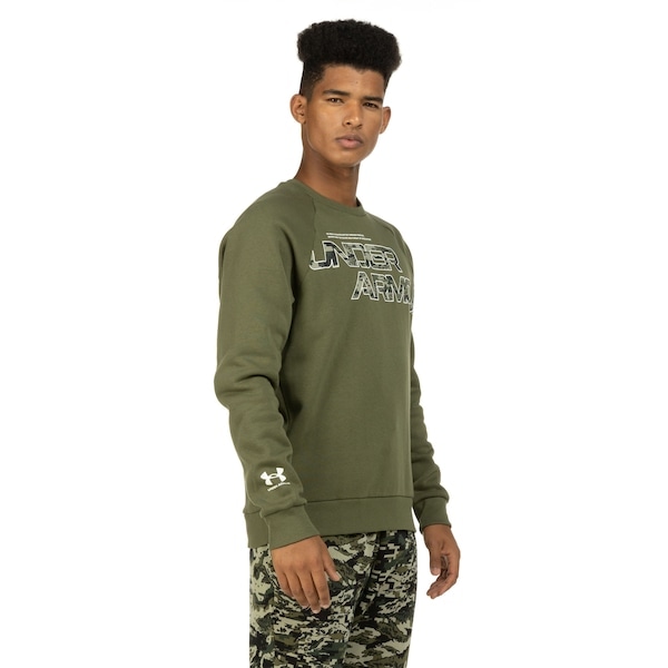 Imagem principal Blusa de Moletom Under Armour Masculina Rival Flc Camo Under Armour VERDE ESCURO