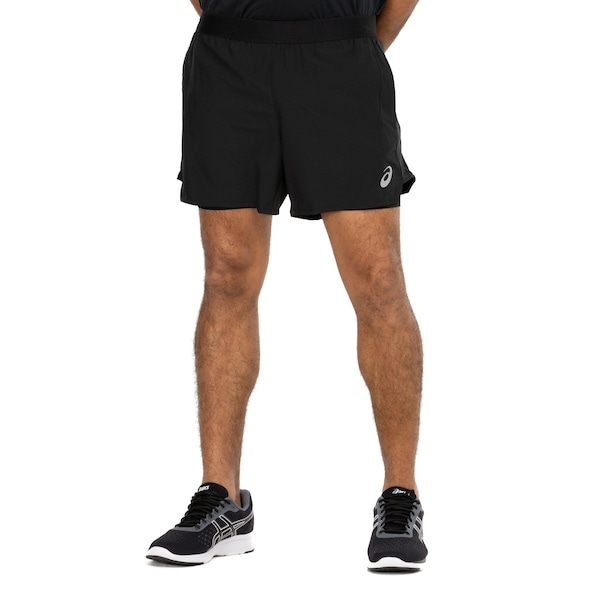 Imagem principal Short Masculino ASICS 5" 2 Em 1 Mesh Lateral ASICS PRETO
