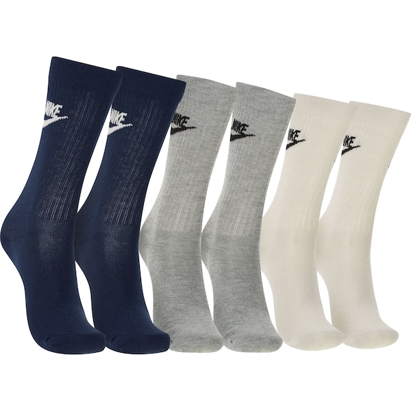 Imagem principal Kit de Meias Nike Sportswear Everyday Essential Crew com 3 Pares - Adulto Nike BRANCO