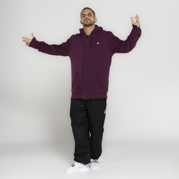 Imagem principal Jaqueta de Moletom com Capuz New Era Essentials Sazonal new era VINHO