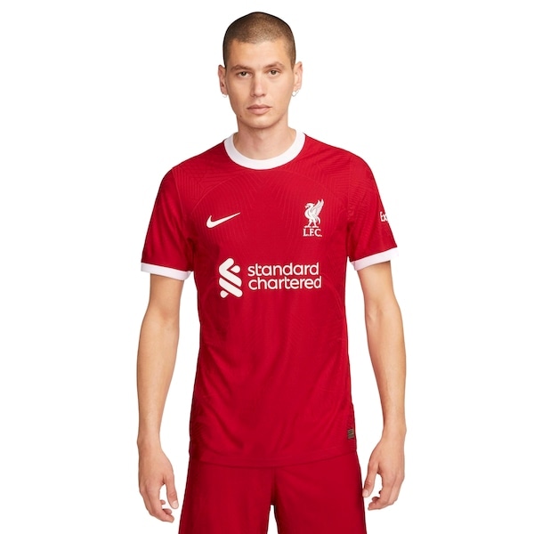Imagem principal Camisa Liverpool I 23/24 Jogador Masculina Nike VERMELHO/BRANCO