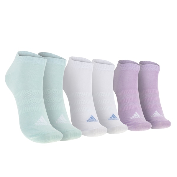 Imagem principal Kit de Meia adidas Cano Curto Sportswear - Adulto - 3 Pares Adidas ROXO CLARO/BRANCO