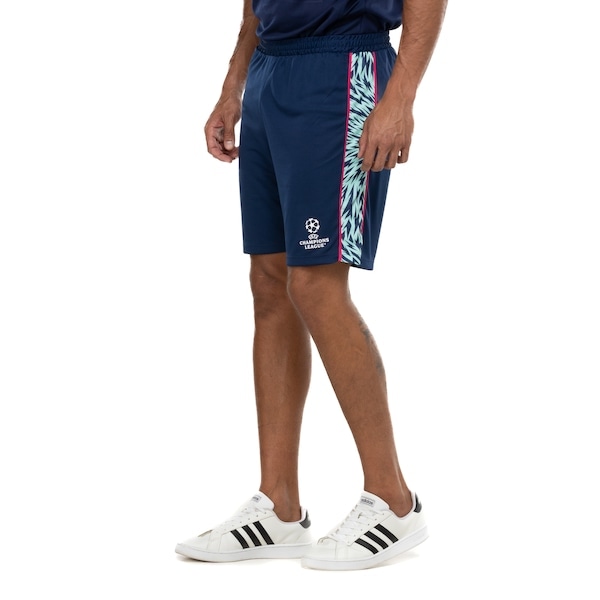 Imagem principal Bermuda Masculina UCL Recorte Class Uefa AZUL ESC/VERDE CLA