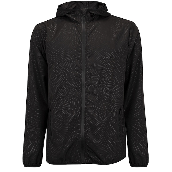 Imagem principal Jaqueta Corta-Vento Masculina Oxer com Capuz Tecido Plano Heat Embossed Oxer PRETO/AQUA