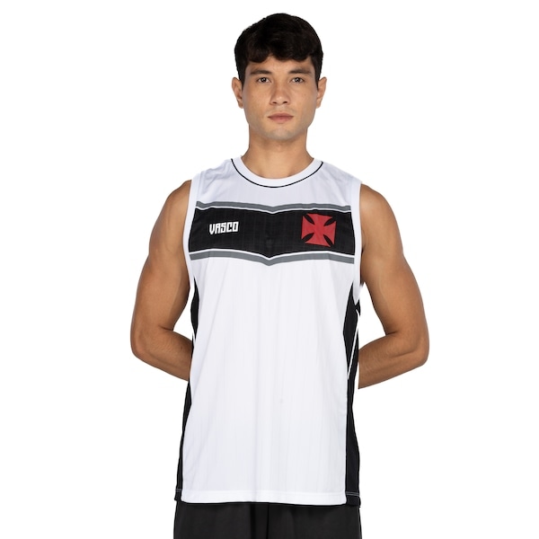 Imagem principal Camiseta Regata do Vasco da Gama Masculina Brevity braziline BRANCO