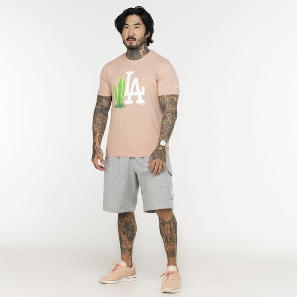 Imagem principal Camiseta dos Los Angeles Dodgers New Era Rooted Nature new era ROSA CLARO