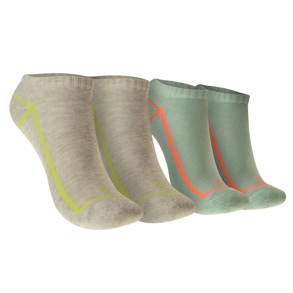 Imagem principal Kit 2 Pares de Meias Cano Baixo Linhas Tamanho 34-38 Oxer Adulto Oxer VERDE CLA/CINZA CLA