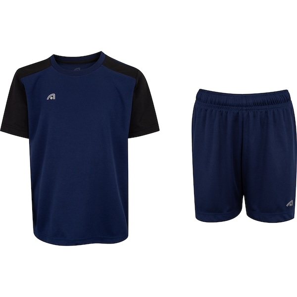 Imagem principal Conjunto Infantil Adams Dry Camiseta + Calção Dry Adams AZUL ESC/PRETO