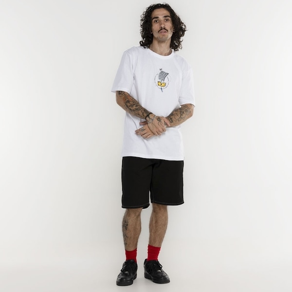 Imagem principal Camiseta HUF Manga Curta Swart Team SS HUF BRANCO