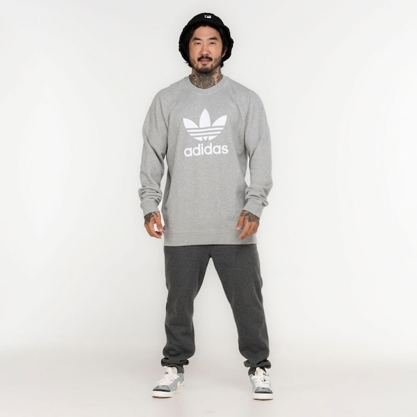 Imagem principal Blusa de Moletom adidas Originals Trefoil Adidas CINZA