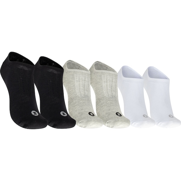 Imagem principal Kit 3 Pares de Meias Light Não Atoalhado Cano Invisível Tamanho 34-38 Oxer Adulto Oxer BRANCO/CINZA