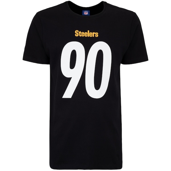 Imagem principal Camiseta do Pittsburgh Steelers NFL Masculina Player Watt NF019 NFL PRETO