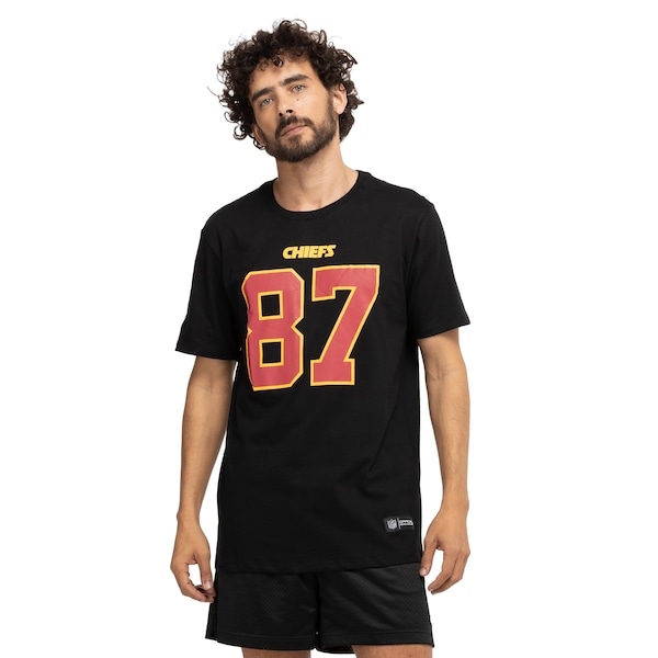 Imagem principal Camiseta do Kansas City Chiefs NFL Masculina Player Kelce NF023 NFL PRETO