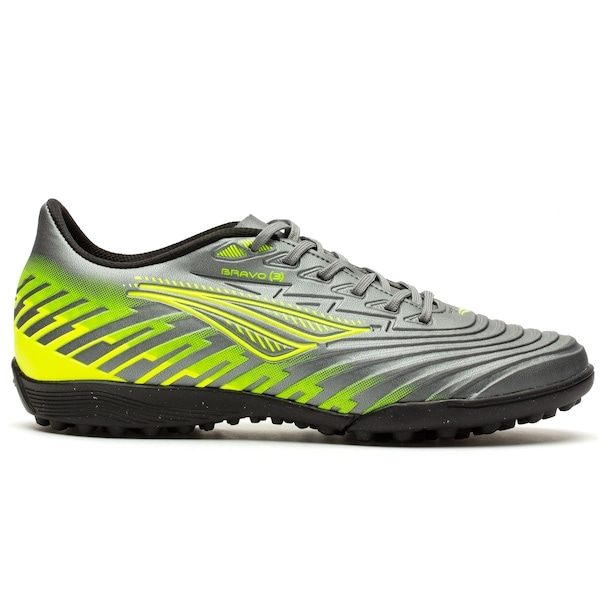 Imagem principal Chuteira Society Penalty Bravo Y30 Adulto Penalty CINZA/AMARELO