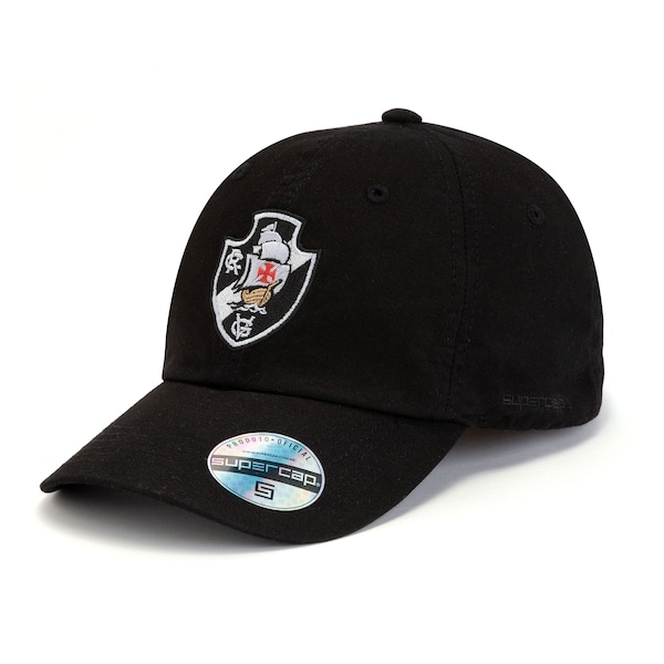 Imagem principal Boné do Vasco da Gama Aba Curva Supercap Strapback Tinturado com Bordado Adulto Super Cap PRETO