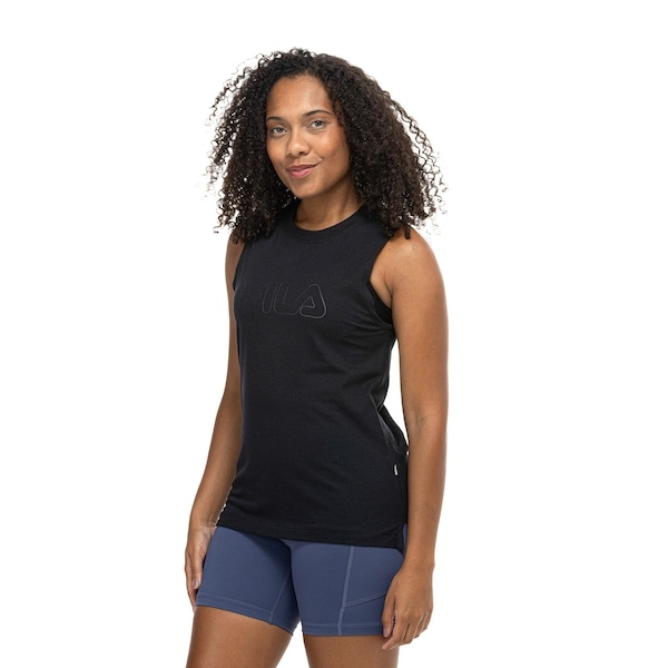 Imagem principal Camiseta Regata Feminina Fila Basic Regular Outline Fila PRETO/PRETO