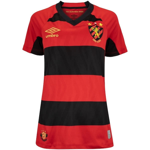 Imagem principal Camisa do Sport Club do Recife I 25 Umbro Feminina Torcedor Umbro VERMELHO/PRETO