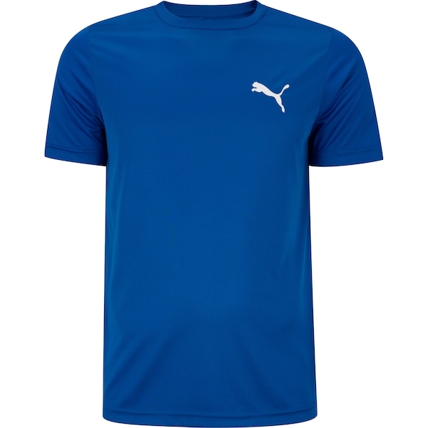 Imagem principal Camiseta Masculina Puma Manga Curta Ess Small Logo Poly Puma AZUL/BRANCO