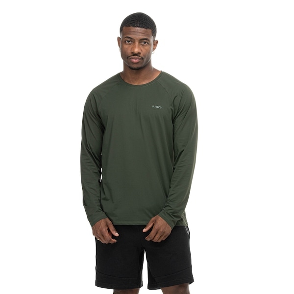 Imagem principal Camiseta Nord Repelente UV Manga Longa Masculina Nord Outdoor VERDE ESCURO