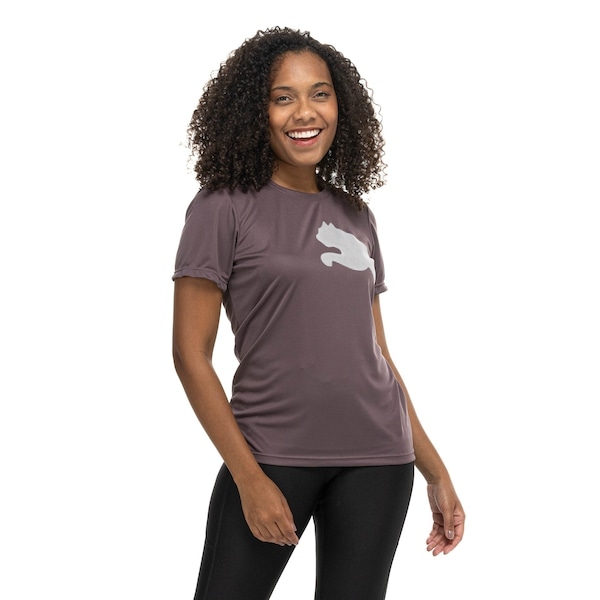Imagem principal Camiseta Feminina Manga Curta Puma Tad Big Logo Jersey Puma ROXO