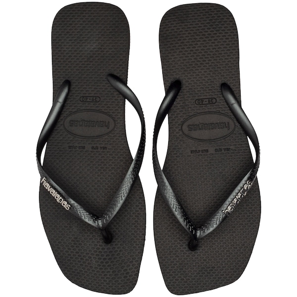 Imagem principal Chinelo Havaianas Slim Square Logo Metallic Adulto Havaianas PRETO/PRATA