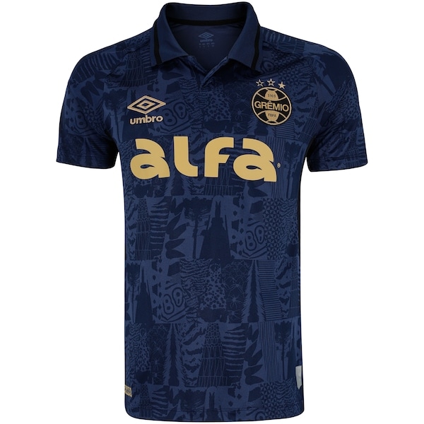 Imagem principal Camisa do Grêmio III 25/26 Torcedor Umbro Masculina Umbro AZUL/PRETO