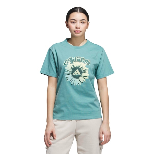 Imagem principal Camiseta adidas Floral Feminina Adidas VERDE