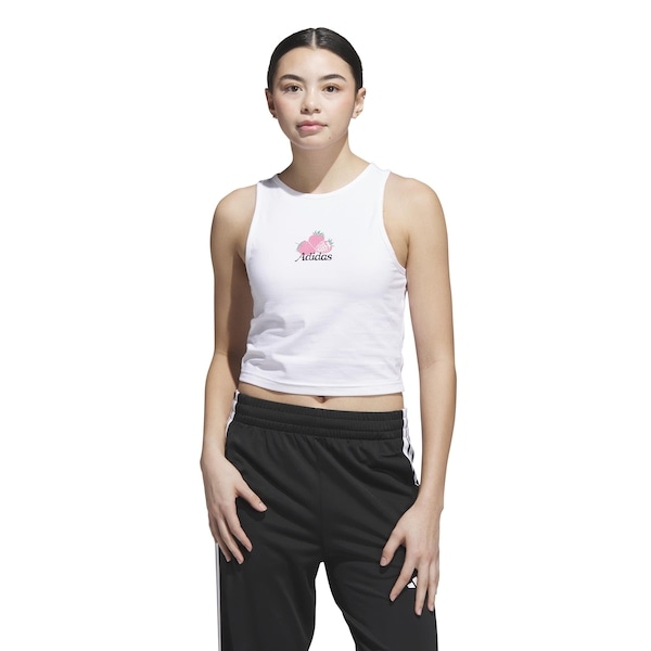 Imagem principal Camiseta Regata adidas Gráfica Mercado de Agricultores Cropped Feminina Adidas BRANCO