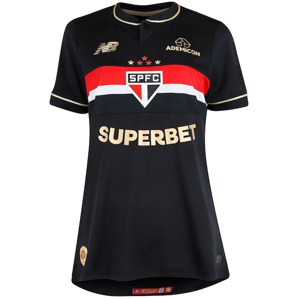 Imagem principal Camisa do São Paulo III 25/26 Jogador New Balance Feminina New Balance PRETO/VERMELHO