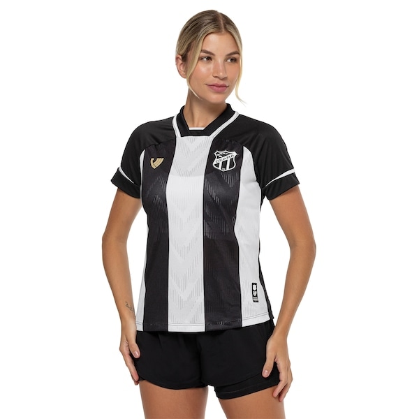 Imagem principal Camisa do Ceará I 25/26 Torcedor Vozão Feminina Vozao PRETO/BRANCO