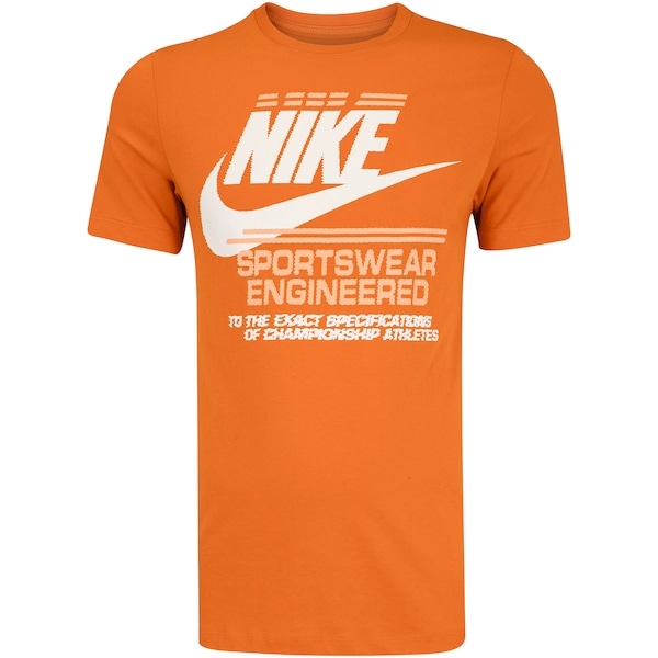 Imagem principal Camiseta Nike Sportswear 6MO Futura Masculina Nike LARANJA/BRANCO