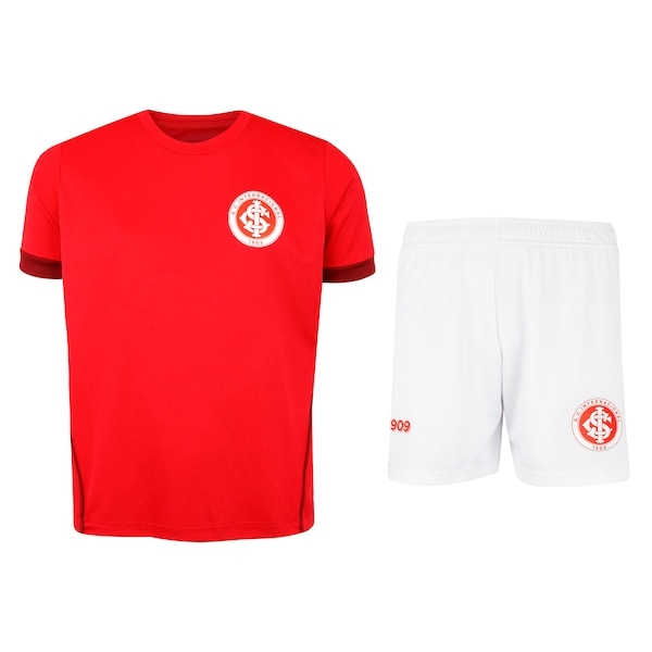 Imagem principal Kit de Uniforme do Internacional II Infantil Betel Camiseta + Calção Betel VERMELHO/BRANCO