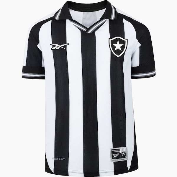 Imagem principal Camisa do Botafogo I 25/26 Torcedor Reebok Juvenil Reebok BRANCO/PRETO