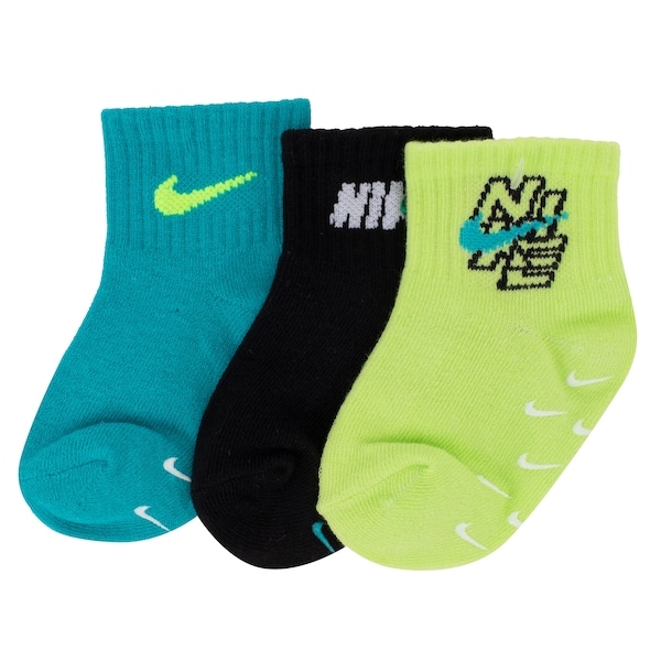Imagem principal Kit de Meias Nike Retro Rush Infantil com 3 Pares Nike PRETO/AZUL