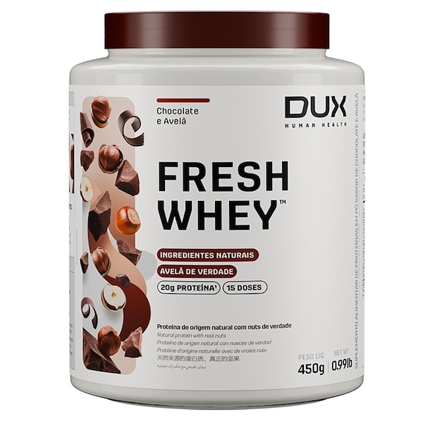 Imagem principal Whey Protein Dux Fresh 450g Chocolate e Avelã Dux NAO SE APLICA