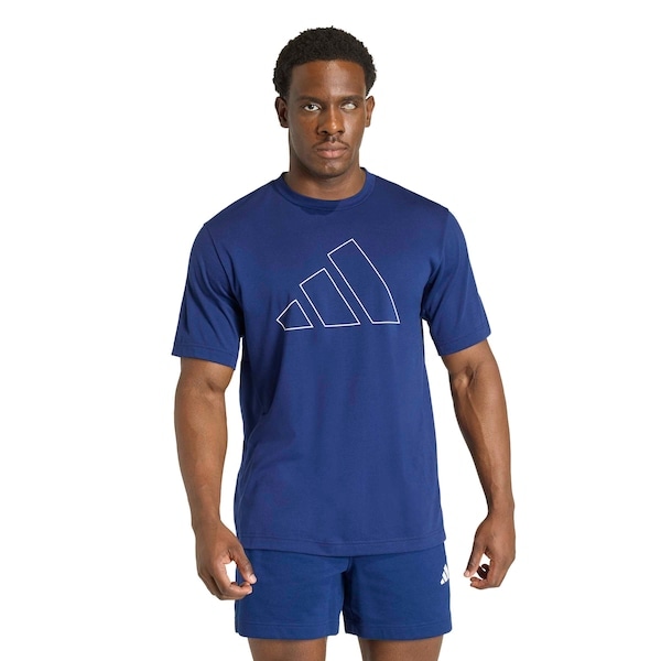 Imagem principal Camiseta adidas Logotipo Workout Essentials Feelready - Masculina Adidas AZUL ESCURO