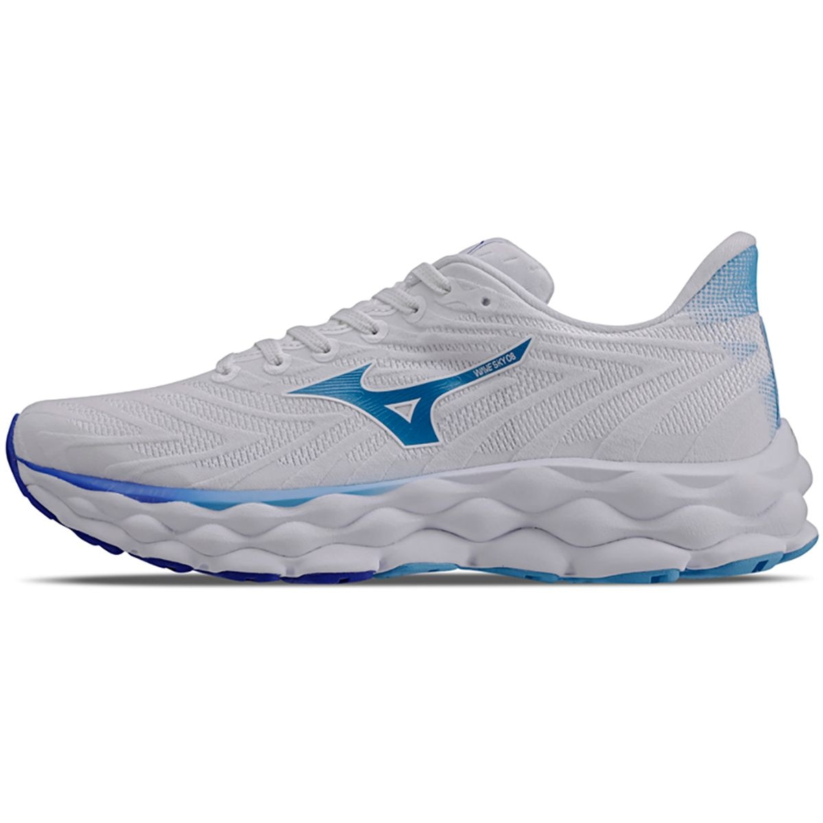 Imagem principal Tênis de Corrida Feminino Mizuno Wave Sky 8 Wide 2D Branco Mizuno