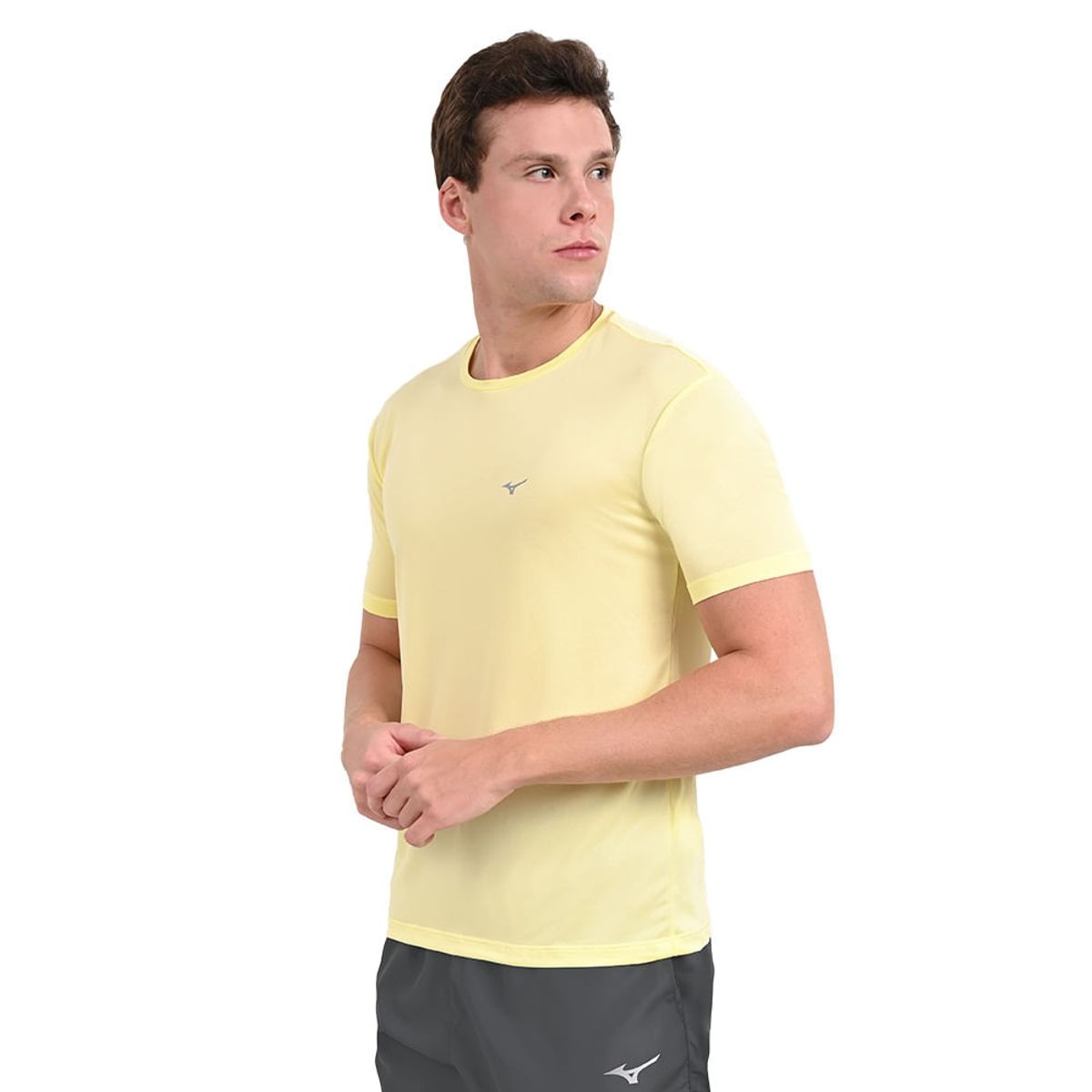 Imagem principal Camiseta de Corrida Masculina Mizuno Nirvana New Amarelo Mizuno