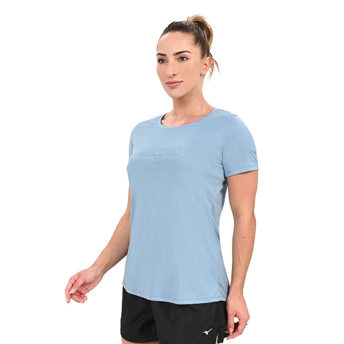 Imagem principal Camiseta de Treino Feminina Mizuno Fitwear Stamp Azul Mizuno