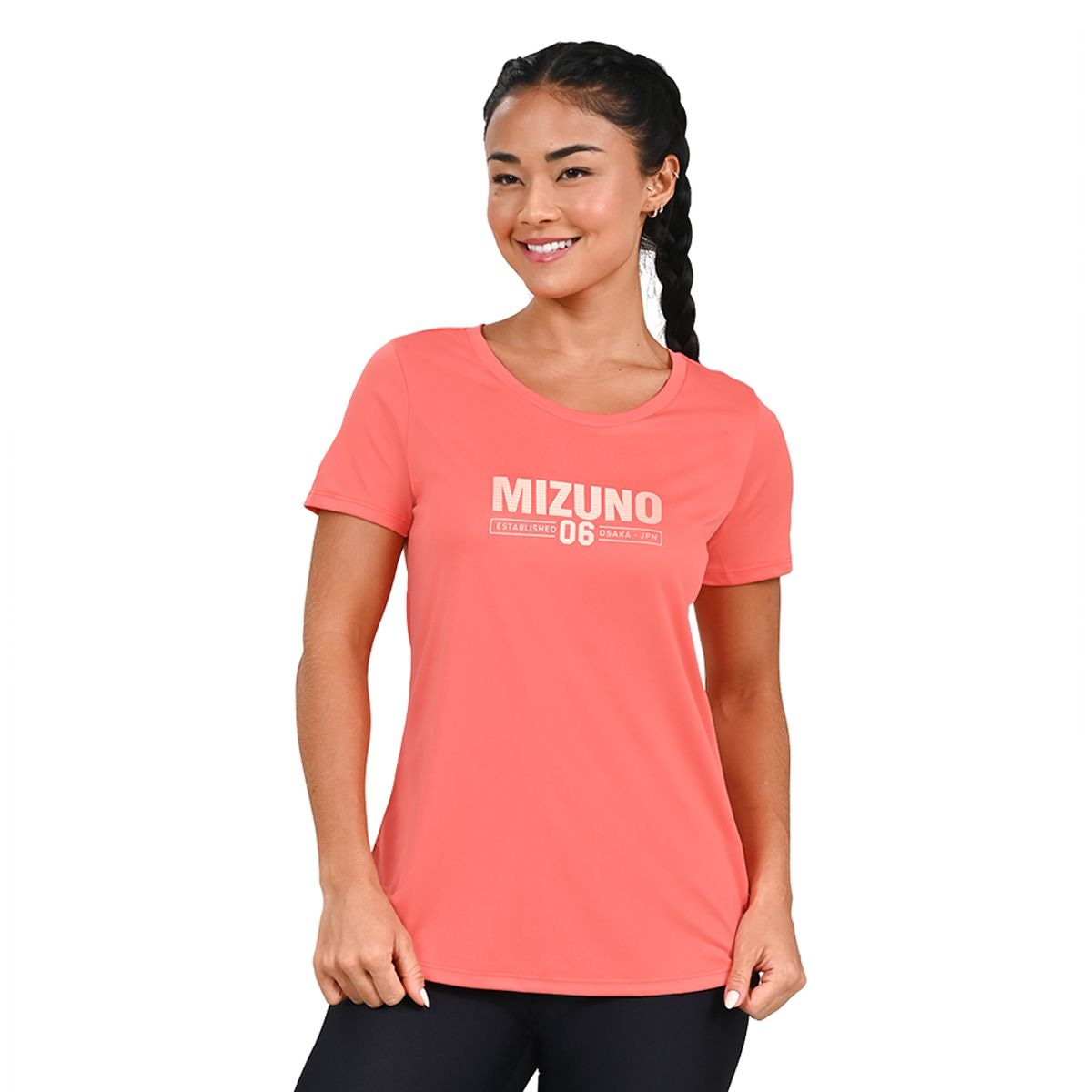 Imagem principal Camiseta de Treino Feminina Mizuno Fitwear Stamp Laranja Mizuno