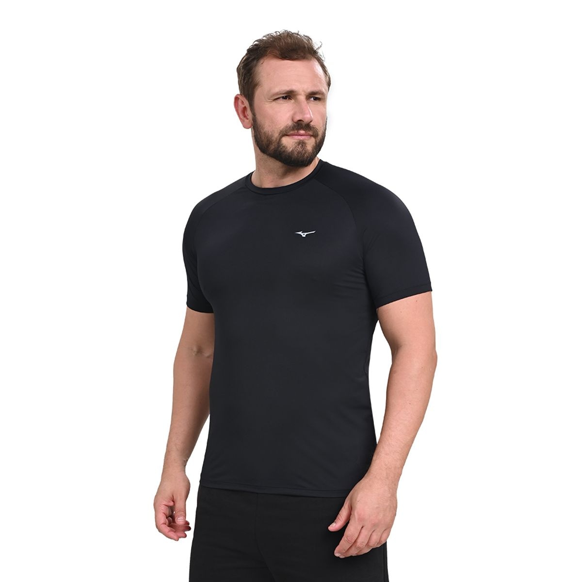 Imagem principal Camiseta de Corrida Masculina Mizuno Pro Uv Preto Mizuno
