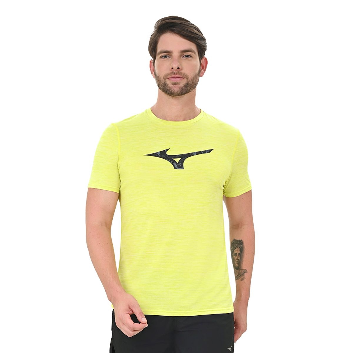 Imagem principal Camiseta de Treino Masculina Mizuno Core Run Bird Amarelo Mizuno