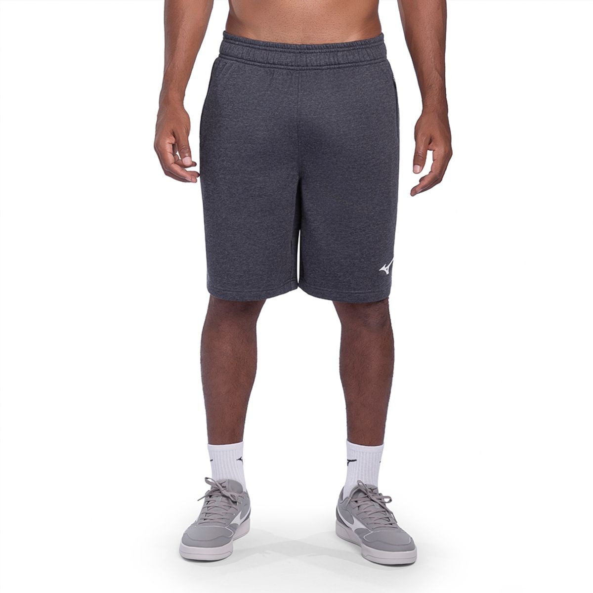 Imagem principal Bermuda Mizuno Moletom Masculina Azul Mizuno