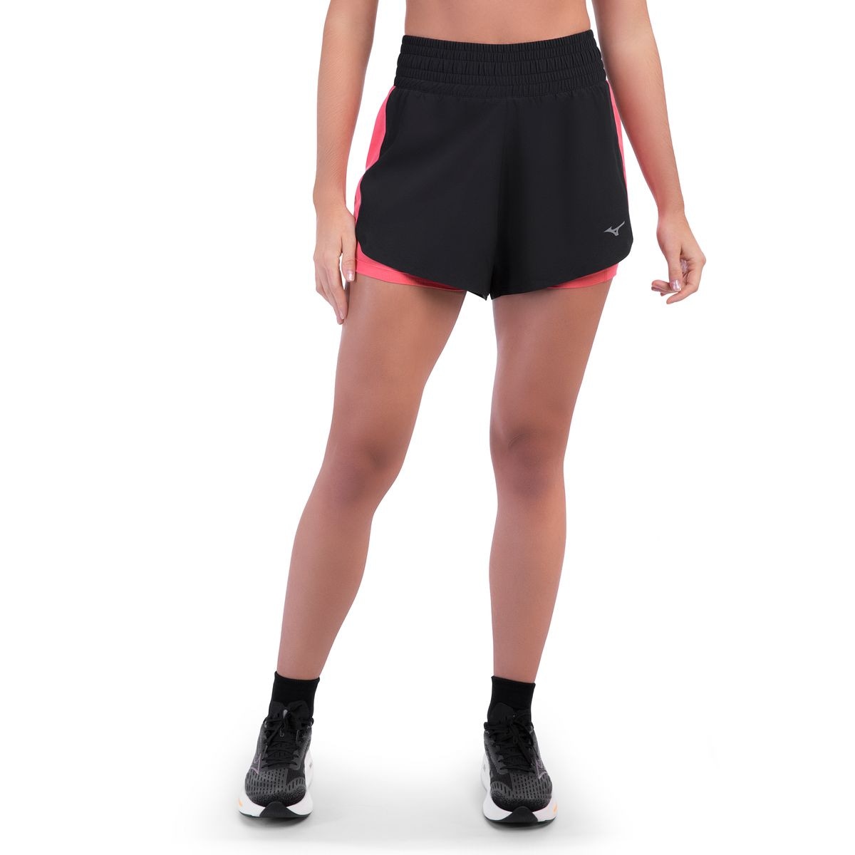 Imagem principal Shorts de Corrida Mizuno Hing 2 x1 Feminino Preto Mizuno