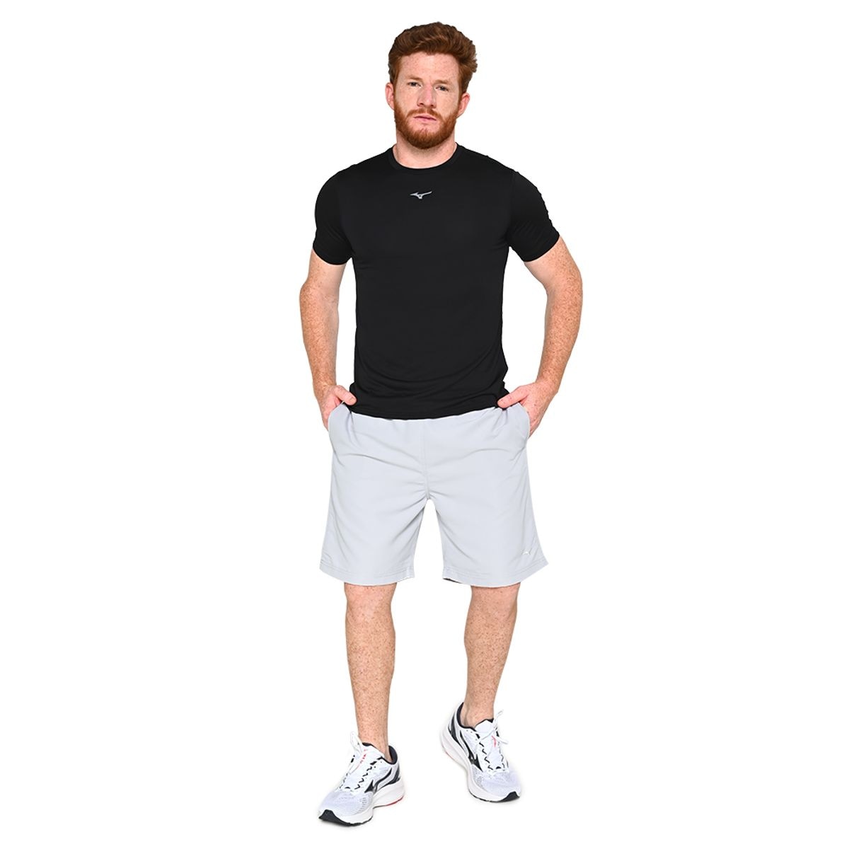 Imagem principal Bermuda de Treino Masculina Mizuno Basic Rip Stop 3 Cinza Mizuno